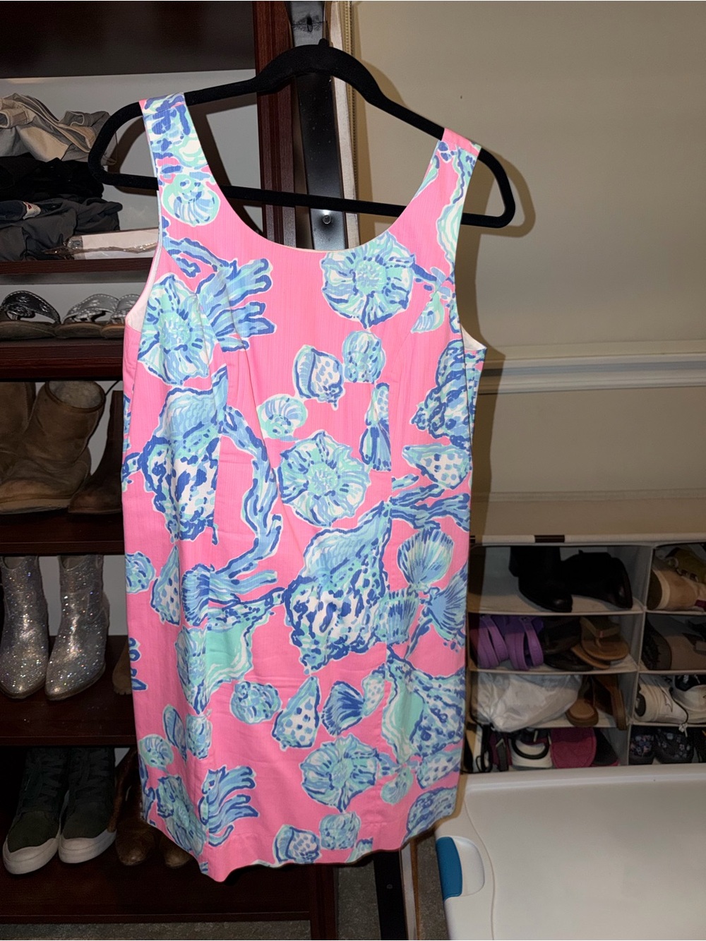 Lilly Pulitzer Pink Floral-Print Sleeveless Shift Dress